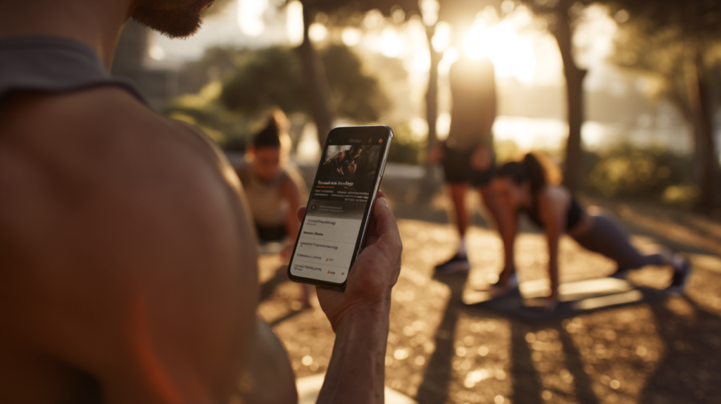 Person beim intensiven HIIT-Training mit Burpees, symbolisiert die hohe Intensität und den Kalorienverbrauch dieser Trainingsmethode.